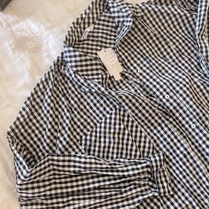 oversized plaid button up shirt